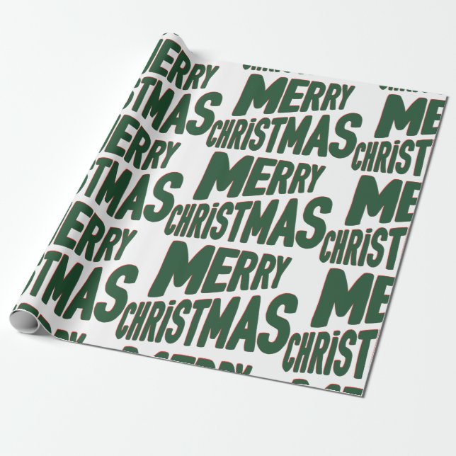 Presente Feliz papel de moldagem de Natal (Desenrolado)
