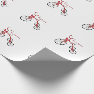 Presente Feliz papel de moldagem triciclo de Natal