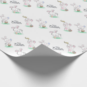 Presente felz pascoa, Papel de Moldagem de Bunnies de Pásc