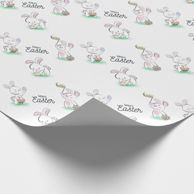 Presente Felz pascoa, Papel de Moldagem de Bunnies de Pásco (Ponta)