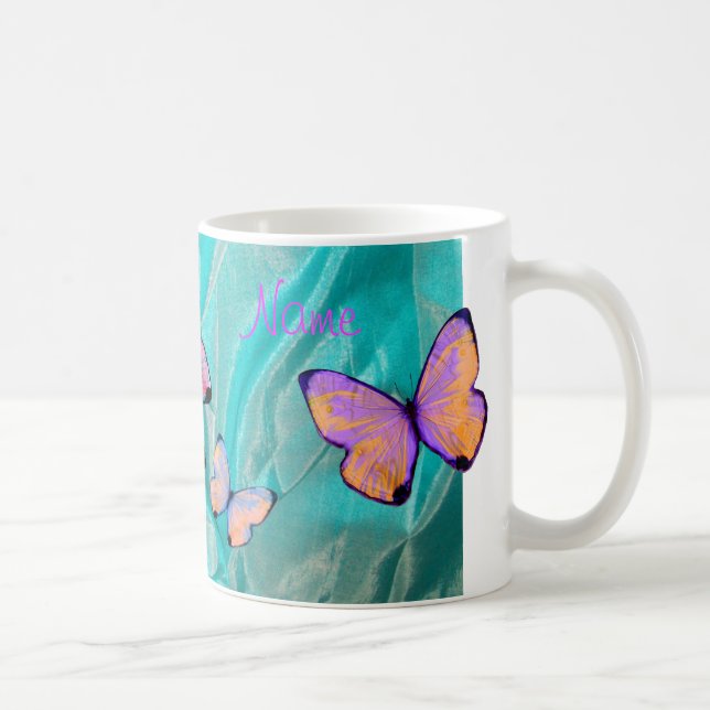 Presente feminino! A caneca da borboleta, adiciona (Direita)