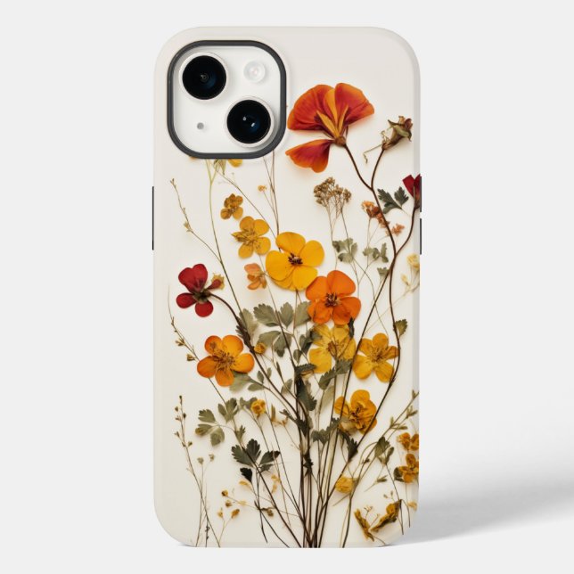 Presente Feminino de Flor Selvagem Prensada para E (Verso)