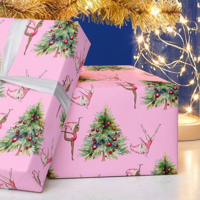 Presente Feriado Rosa de Papel de Moldagem de Natal da giná (Criador carregado)