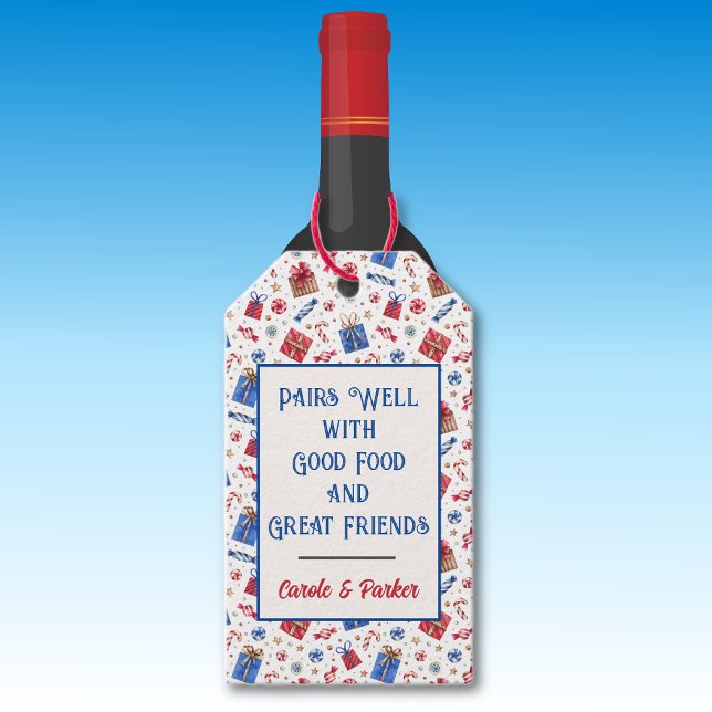 Presente Feriados de Natal - Etiqueta para Dar Garrafa (Criador carregado)