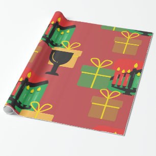 Presente Fesestivo Kwanzaa Oferece Papel de Acondicionament