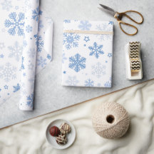 Flocos de neve Belo Papel de Envolvimento de Inver