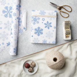 Presente Flocos de neve Belo Papel de Envolvimento de Inver