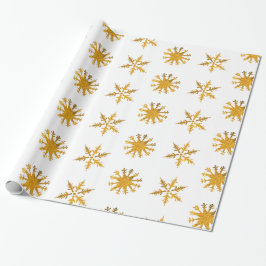 Presente Flocos de neve do ouro Papel de enrolamento