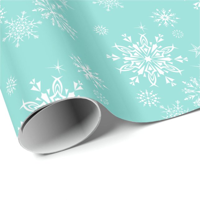 Presente Flocos de Neve e Papel de Molho de Natal (Ponta do rolo)