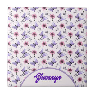 Presente Floral Borboleta Primavera Personalizado