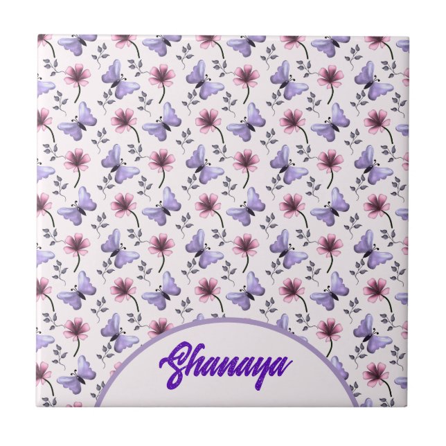 Presente Floral Borboleta Primavera Personalizado  (Frente)