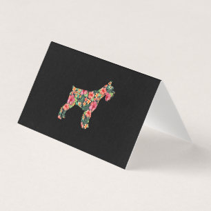 Presente Floral Silhueta de Cachorro Engraçado Flo