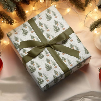 Presente Flores Brancas da Árvore de Natal Neve | Papel de