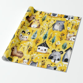 Presente Flores cegas abrigam animais Papel de enrolar