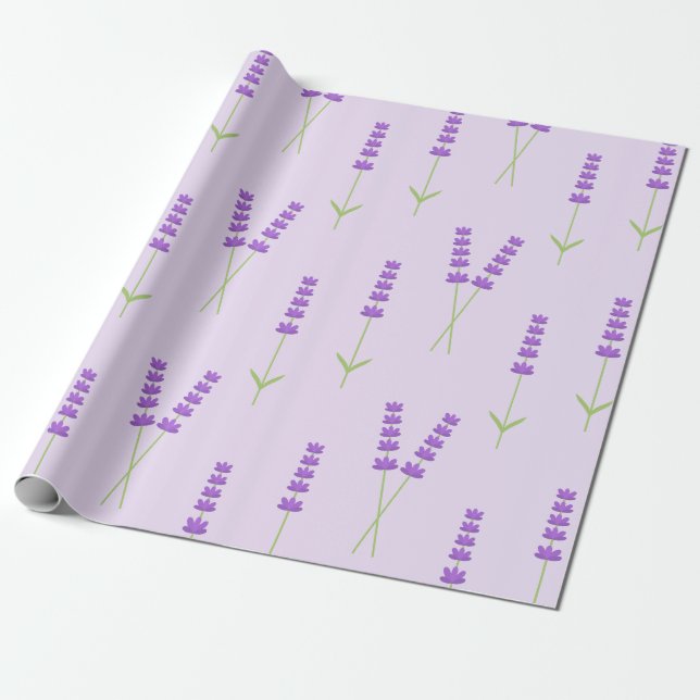 Presente Flores de lavanda Papel de enrolamento (Desenrolado)