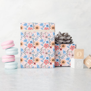 Presente Flores Doce e Rolo de Papel de Molho de Corações P