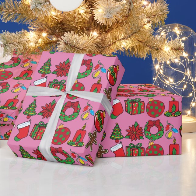 Presente Folha de Natal Feliz Papel de Moldagem de Ornament (Feriados)