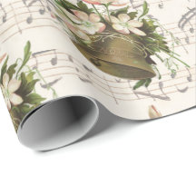 Folha de Natal Floral Papel de Moldagem de Música