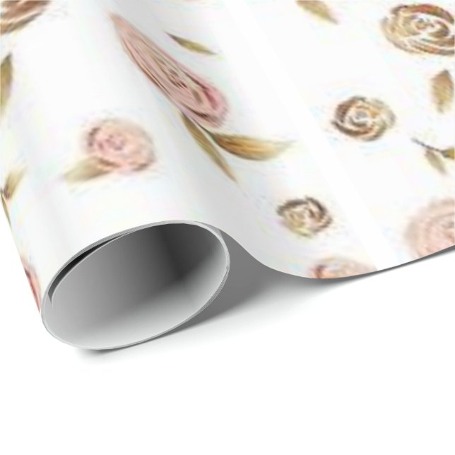 Presente Folha de Rosa de papel de enrolamento brilhante (Ponta do rolo)