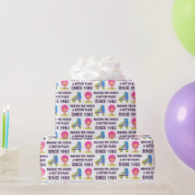 Folhas de papel de enrolar de aniversário dos anos