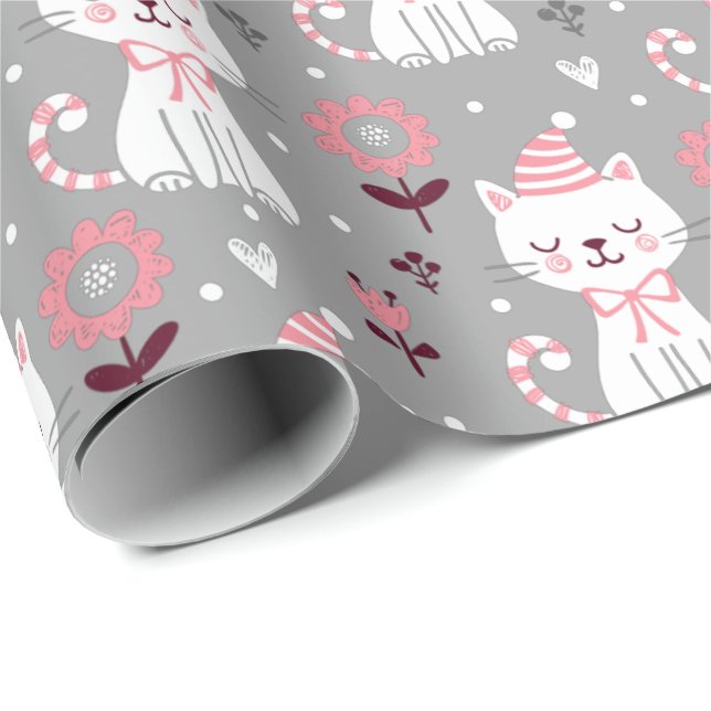 Presente Folhas de Papel de Moldagem de Gato de Natal (Ponta do rolo)