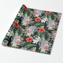Folhas tropicais papel de revestimento floral de l