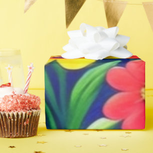 Presente Folhas vívidas coloridas Papel de enrolamento