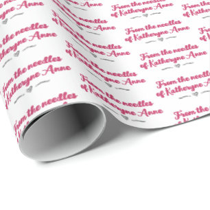 Presente Framboesa Rosa Das Agulhas De Papel De Embalagem