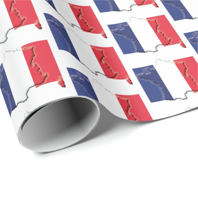 Presente FRANÇA | Français | Papel de embrulhamento de sina (Ponta do rolo)