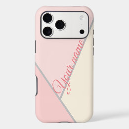 Presente Geométrico Rosa Pastel Personalizado