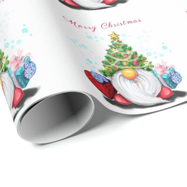 Presente Gnomo de Papel Bonito de Molho de Natal com Presen (Ponta do rolo)