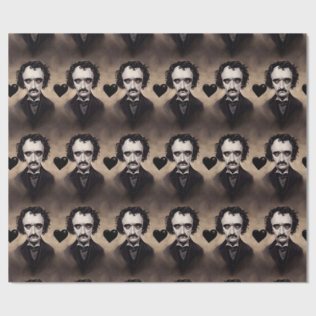 Presente Gótico Edgar Allan Poe - Papel de pino do Dia de o (Aberto)