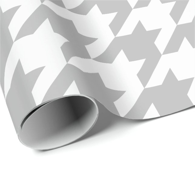 Presente Grande papel de envolvimento de Houndstooth das (Ponta do rolo)