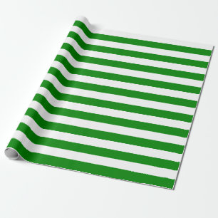 Presente Grande papel de envolvimento verde e branco das