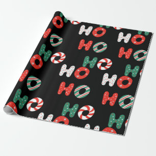 Presente Ho Ho Ho Papel de Moldagem de Natal