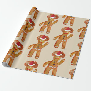 Presente Homem de pão-de-espécie do papel de envolvimento