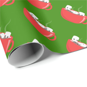 Presente Hora do Banho de Cacau Quente! Papel de empacotame