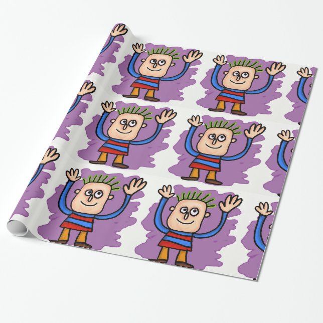 Presente Iá Sangrento! Papel de empacotamento (Desenrolado)