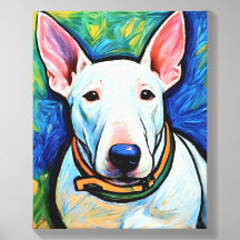 Presente ideia Têxtil Bull Terrier 16x20" tela