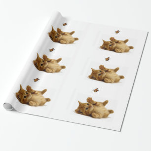 Presente Imagem de gato para papel de empacotamento