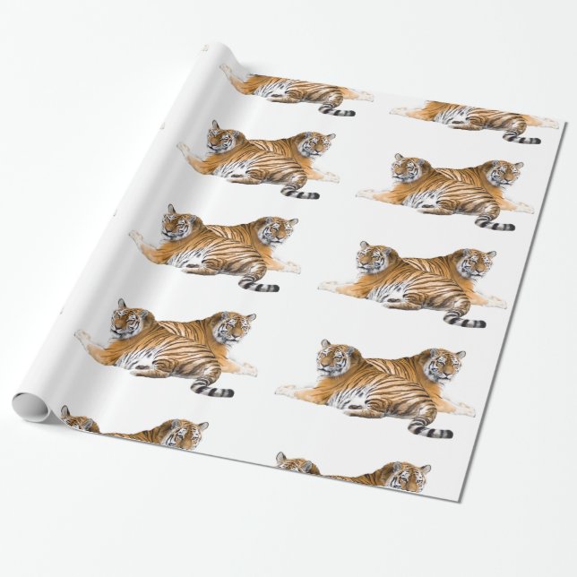 Presente Imagem Tigre para Papel de Embraiamento Luminoso (Desenrolado)