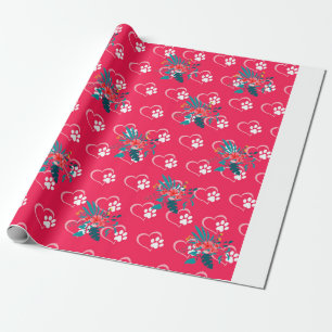 Presente Impressão de papel de enrolamento com Design verme