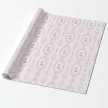Impressão de Papel de Parede Vitoriano Rosa