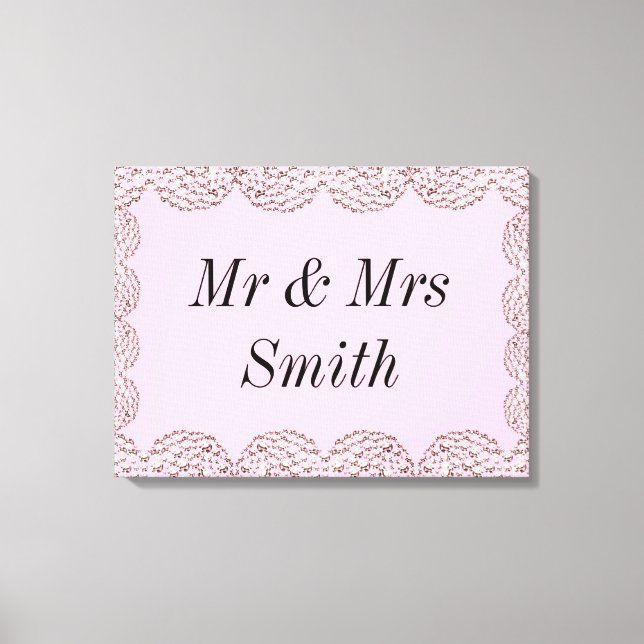 Presente incomum de canvas de casamento personaliz (Frente)