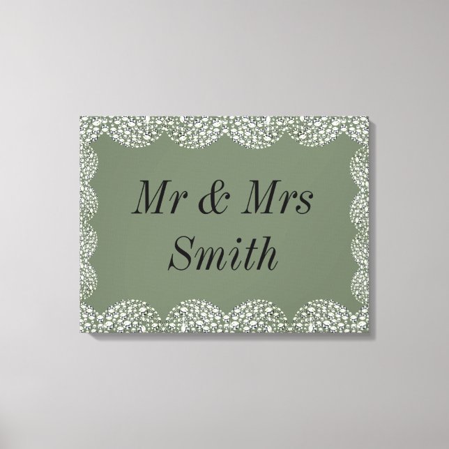 Presente incomum de canvas de casamento personaliz (Frente)