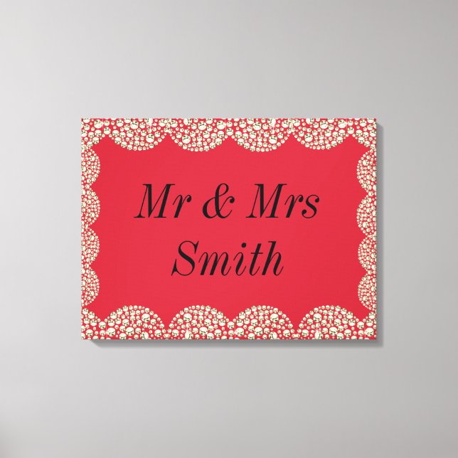 Presente incomum de canvas de casamento personaliz (Frente)