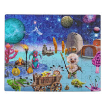Presente infantil do planeta quebra-cabeça alieníg