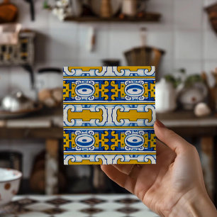 Presente Inspirado no Mediterrâneo Azulejo Tradici