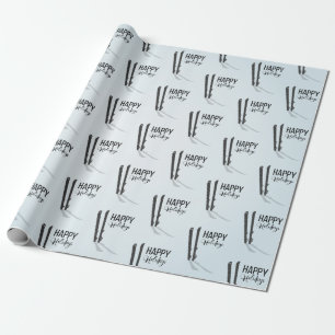 Presente Inverno que esquia boas festas papel de