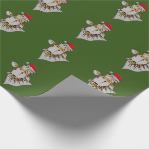 Presente Jaunty Santa Hat - Papel de enfeite de Natal de Pe